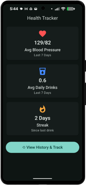 My first app — a personal health tracker.